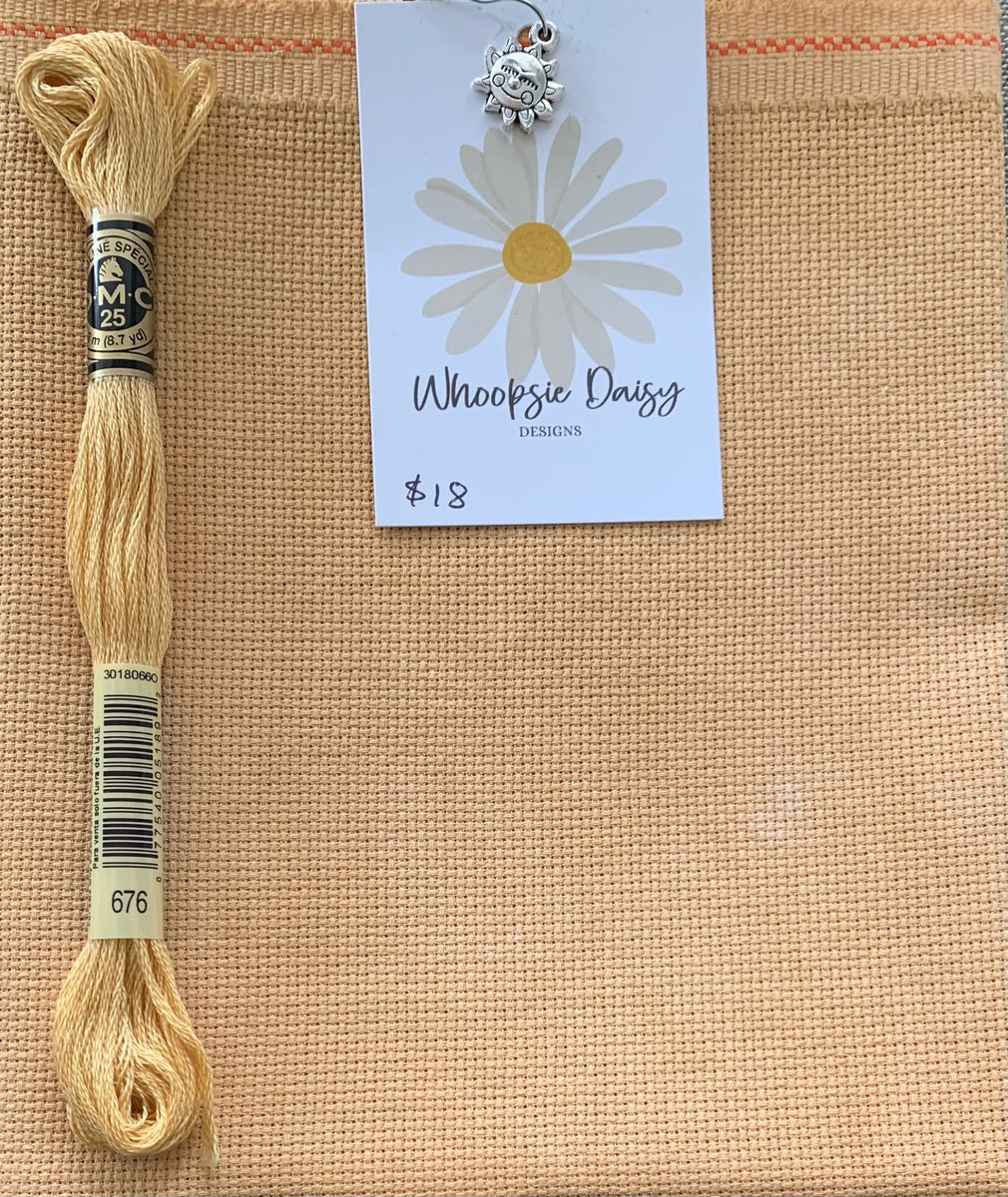 18ct Aida Tangerine Daisy Chain Stitchery 18ct-aida-tangerine-daisy-chain-stitchery
