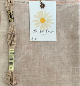 40ct Linen - Beaver Grey