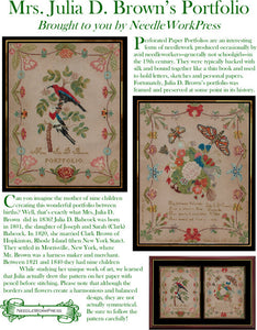 Mrs. Julia D. Brown's Portfolio